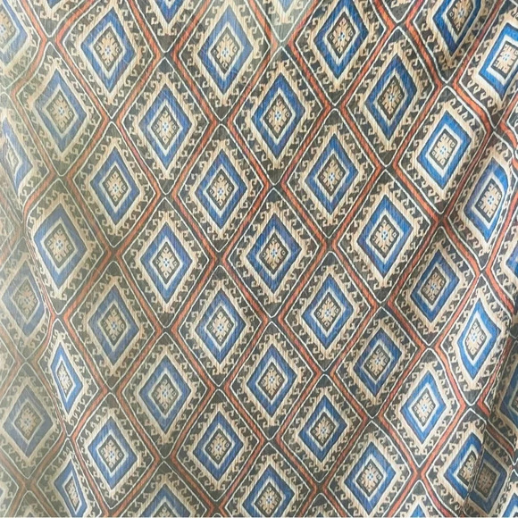 Lucky Brand Sheer Geometric Top Size Small Boho Print - Picture 6 of 6